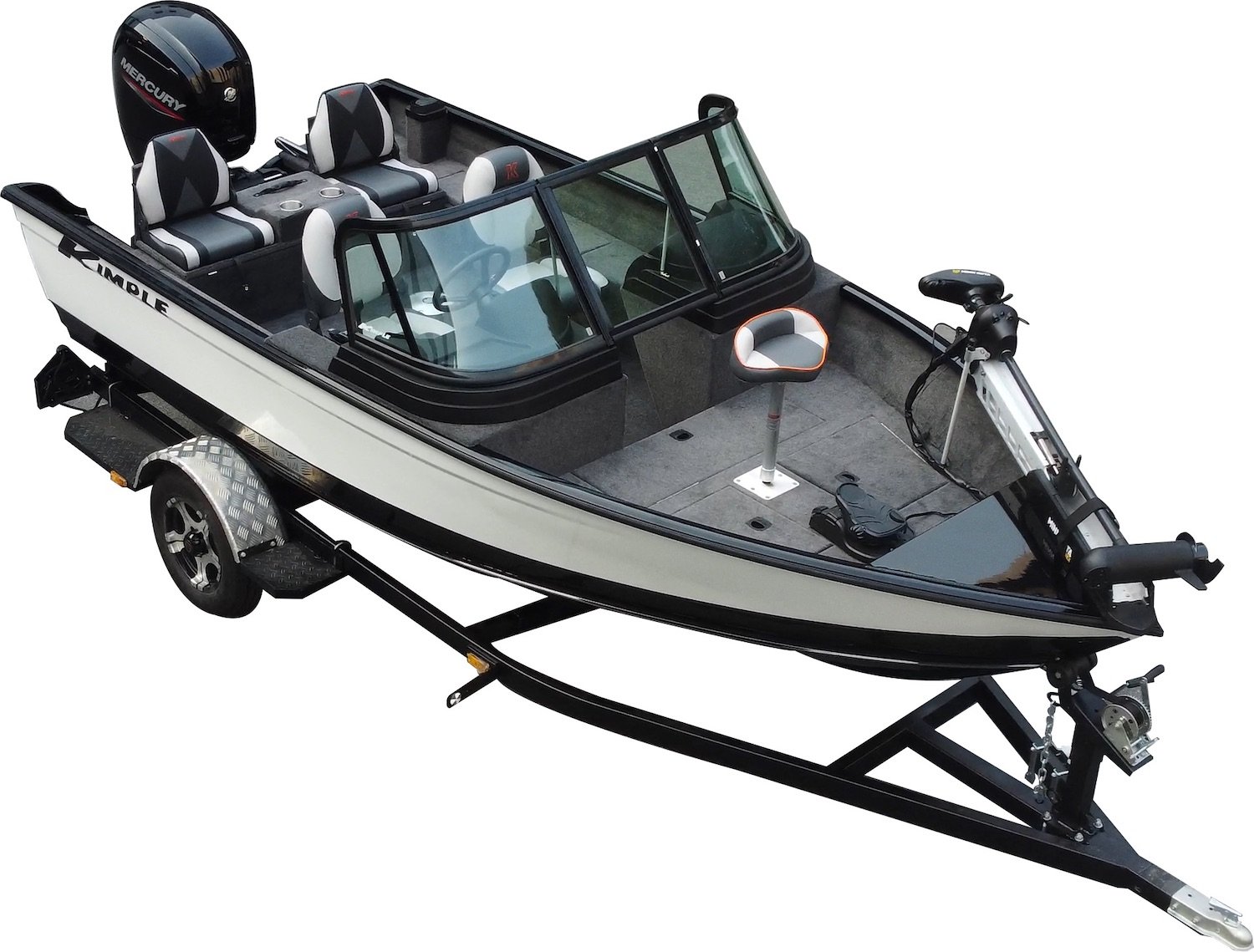 Kimple BR165-Dual Console White-Black